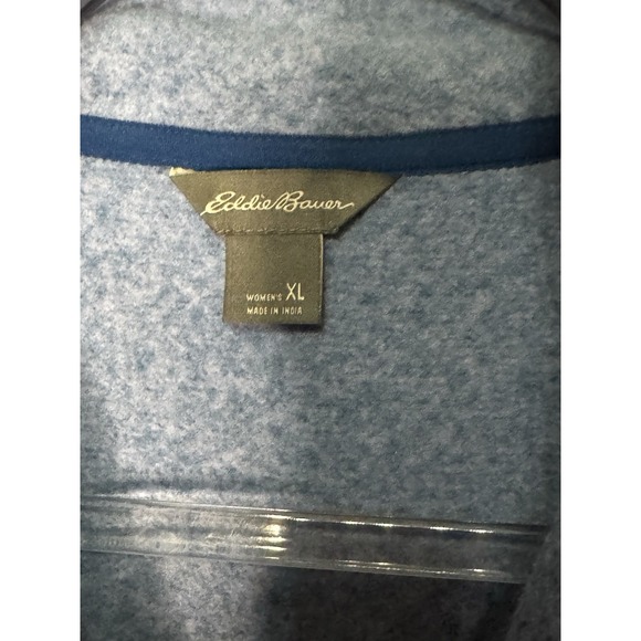Eddie Bauer Women's Full Zip Fleece Vest Blue Size XL Soft Knit Casual - Picture 5 of 6